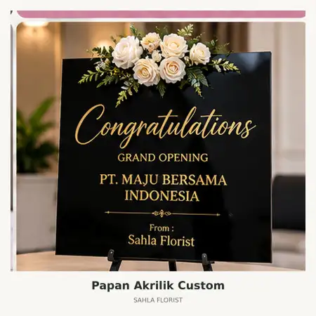 Papan Bunga Akrilik Gorontalo Utara